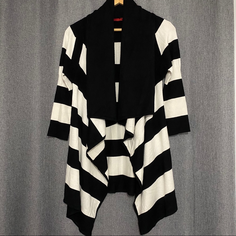 RED Open Front Cardigan